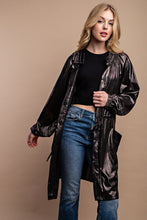 Dk Espresso Metallic Drawstring Waist Jacket