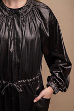 Dk Espresso Metallic Drawstring Waist Jacket