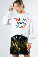 Off White Merry Everything Letter Detail Sweater Top