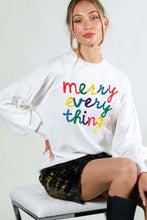 Off White Merry Everything Letter Detail Sweater Top