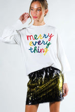 Off White Merry Everything Letter Detail Sweater Top