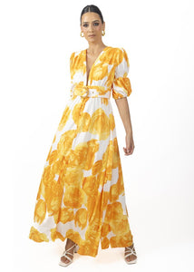 Yellow Verona Maxi Women's Floral Dress