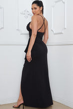 Black Cami Top Pleated Maxi Dress