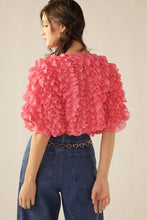 Rose Pink Fiesta Ruffle Short Sleeve Jacket