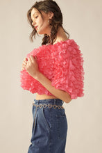 Rose Pink Fiesta Ruffle Short Sleeve Jacket