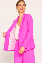 Ultra Pink Long Sleeve Welt Pocket Blazer
