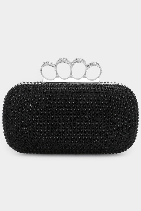 Black Bling Rectangle Evening Clutch