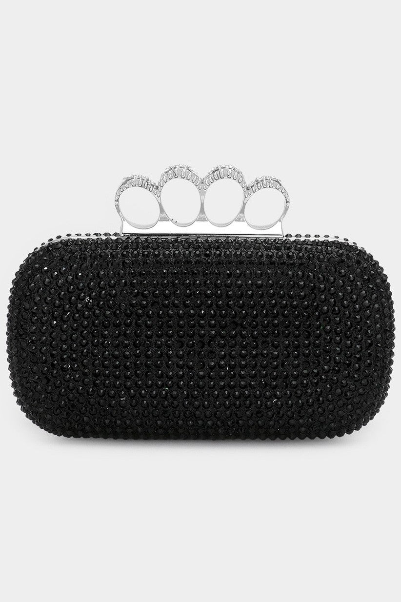 Black Bling Rectangle Evening Clutch