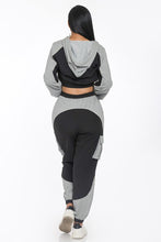 Black Combo Active Contrast Piping Jogger Set