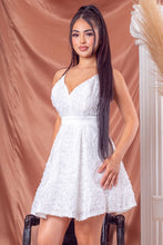 White Sleeveless Sequin Mini Dress