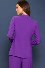Grape Long Sleeve Welt Pocket Blazer