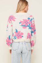 Cream Combo Flower Pattern Sweater