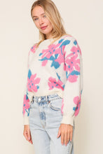 Cream Combo Flower Pattern Sweater
