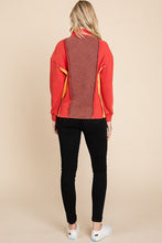 Multi Thermal Color Block Mineral Wash Zip Up Top