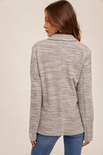 Heather Grey Space Dyed French Terry Oversized Blazer
