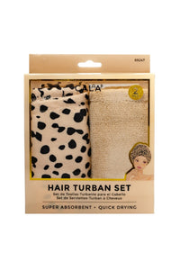 CALA 2 pc Shower Hair Turban Set