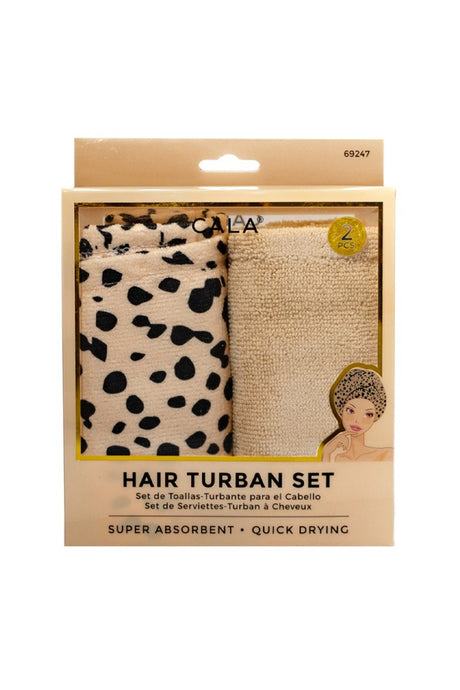 CALA 2 pc Shower Hair Turban Set