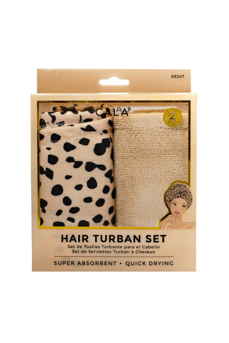 CALA 2 pc Shower Hair Turban Set