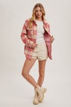 Coral Brushed Flannel Jacket