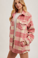 Coral Brushed Flannel Jacket