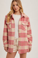 Coral Brushed Flannel Jacket