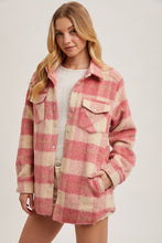 Coral Brushed Flannel Jacket