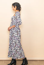 Black On & Off Shoulder Floral Maxi Dress