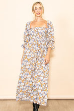 Taupe On & Off Shoulder Floral Maxi Dress