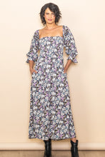 Black On & Off Shoulder Floral Maxi Dress