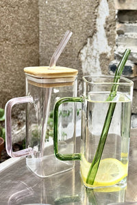 Green Straw heat-resistant flat bottomed heatable cup