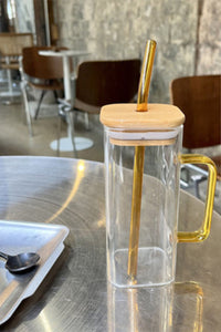Yellow Straw heat-resistant flat bottomed heatable cup