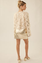 Beige/Gold Feathered Sequin Embellished Jacket