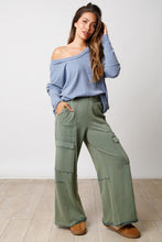 Denim Vintage Two Tone Ribbed Pullover