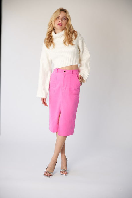 Fuchsia Camila Utility Skirt