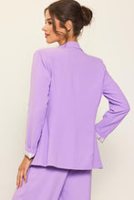 Digital Lavender Long Sleeve Welt Pocket Blazer