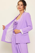 Digital Lavender Long Sleeve Welt Pocket Blazer