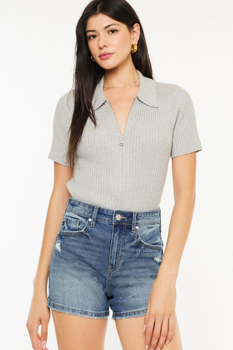 Medium High Rise Mom Short