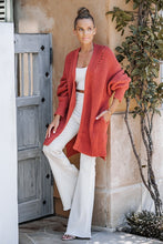 Rust Effortless Oversized Knit Cardigan