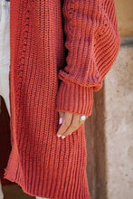 Rust Effortless Oversized Knit Cardigan