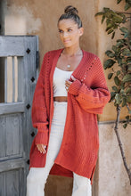 Rust Effortless Oversized Knit Cardigan