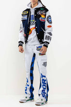 Black Crystal Sotne Motor Sport Varsity Jacket