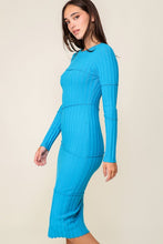 Blue Night Out Sweater Midi Dress