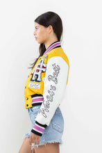 Yellow Flower Phwoar Cropped Varsity Jacket