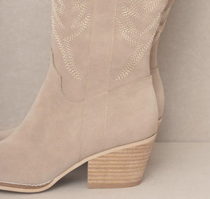Cedar Wood Embroidered Tall Boot -Samara