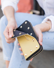 Mustard Interchangeable Italian Pebbled Leather Wallet