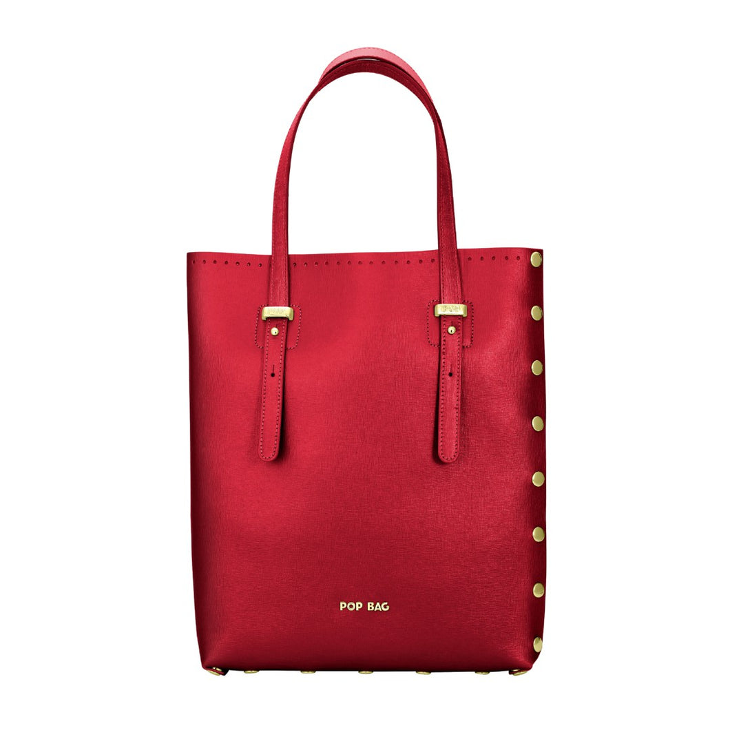 Ruby Saffiano Leather Laptop Tote Bag