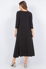 Multi Print Contrast Midi Dress Pocket Detail