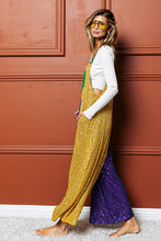 Purple/Green/Must Sequin Mardi Gras Overalls