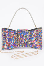 Multi-Color Rhinestone Ribbon Party Handle Bag