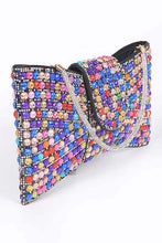 Multi-Color Rhinestone Ribbon Party Handle Bag